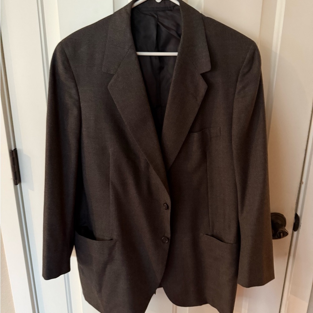 Oxxford Clothes Gray Tailored Sport Coat with Notched Lapels